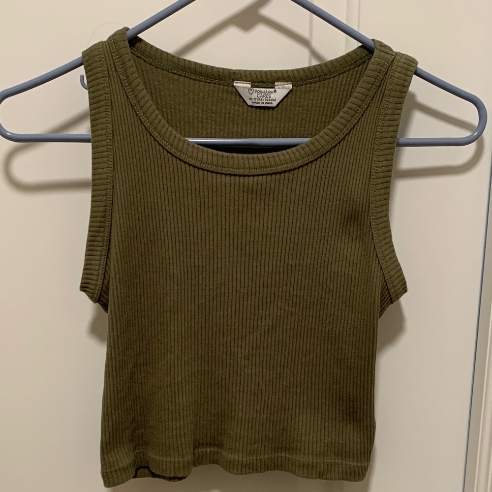Urban Outfitters Khaki Ribbed Tank Top